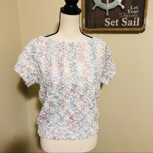 Maori Bee Cozy Knit Short Sleeve Sweater- soft!